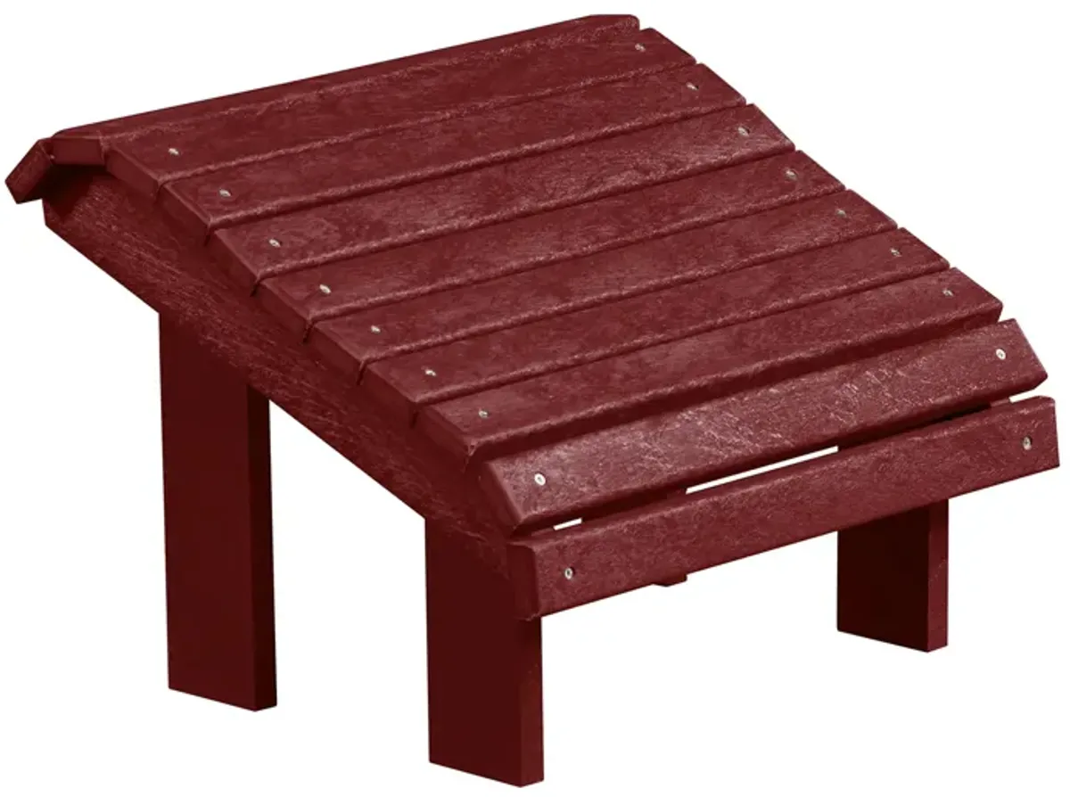 Capterra Casual Recycled Outdoor Premium Adirondack Footstool in Red Rock by C.R. Plastic Products