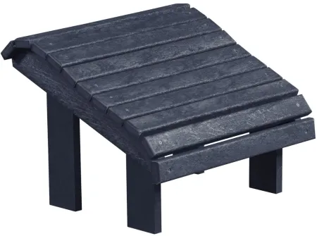 Capterra Casual Recycled Outdoor Premium Adirondack Footstool in Atlantic Navy by C.R. Plastic Products