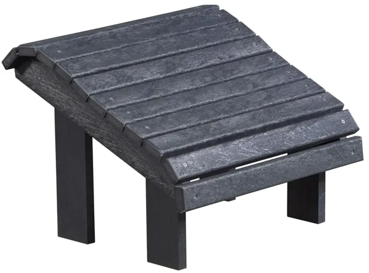 Capterra Casual Recycled Outdoor Premium Adirondack Footstool in Graystone by C.R. Plastic Products