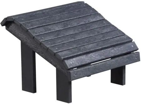 Capterra Casual Recycled Outdoor Premium Adirondack Footstool in Gray by C.R. Plastic Products