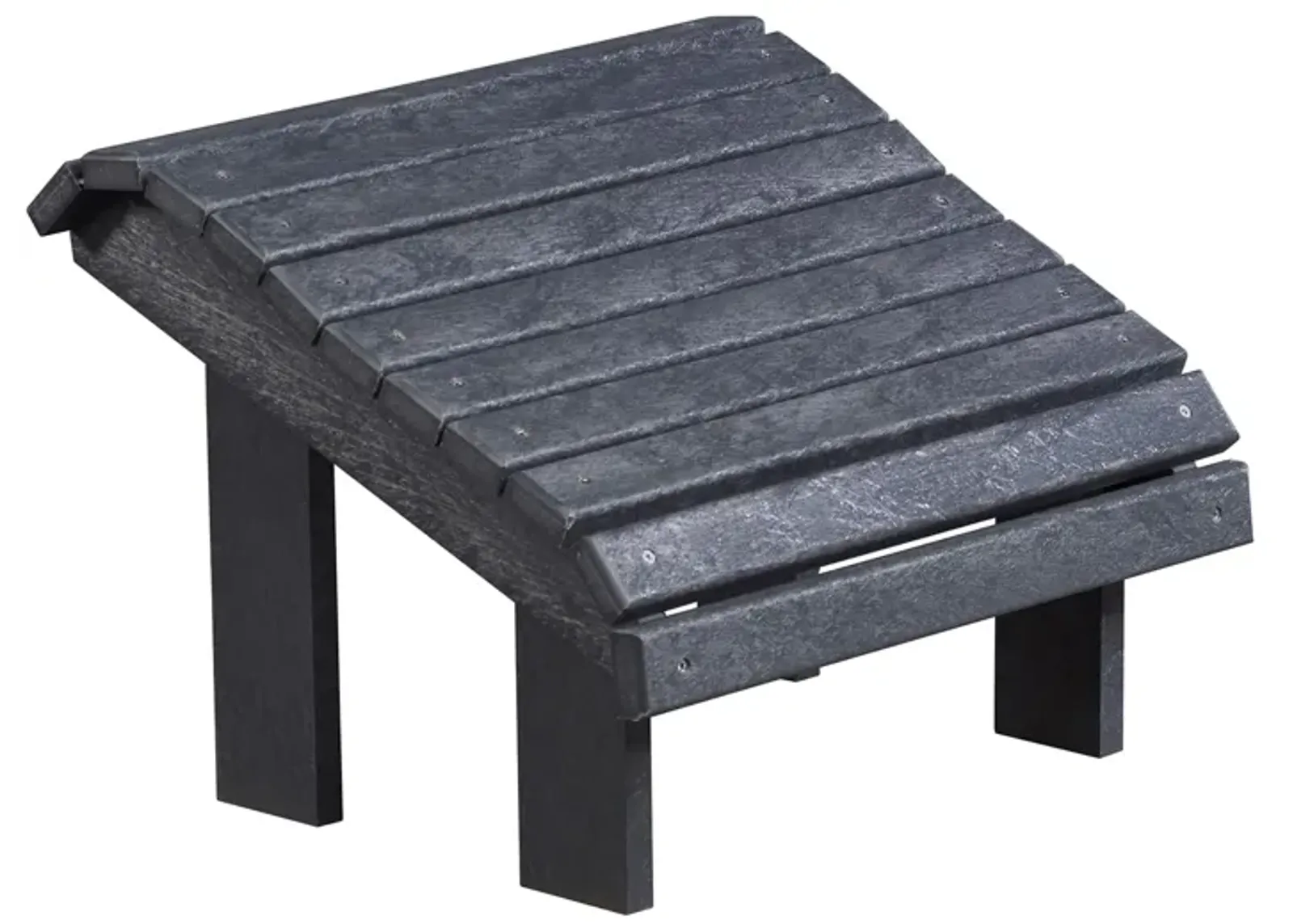 Capterra Casual Recycled Outdoor Premium Adirondack Footstool in Graystone by C.R. Plastic Products