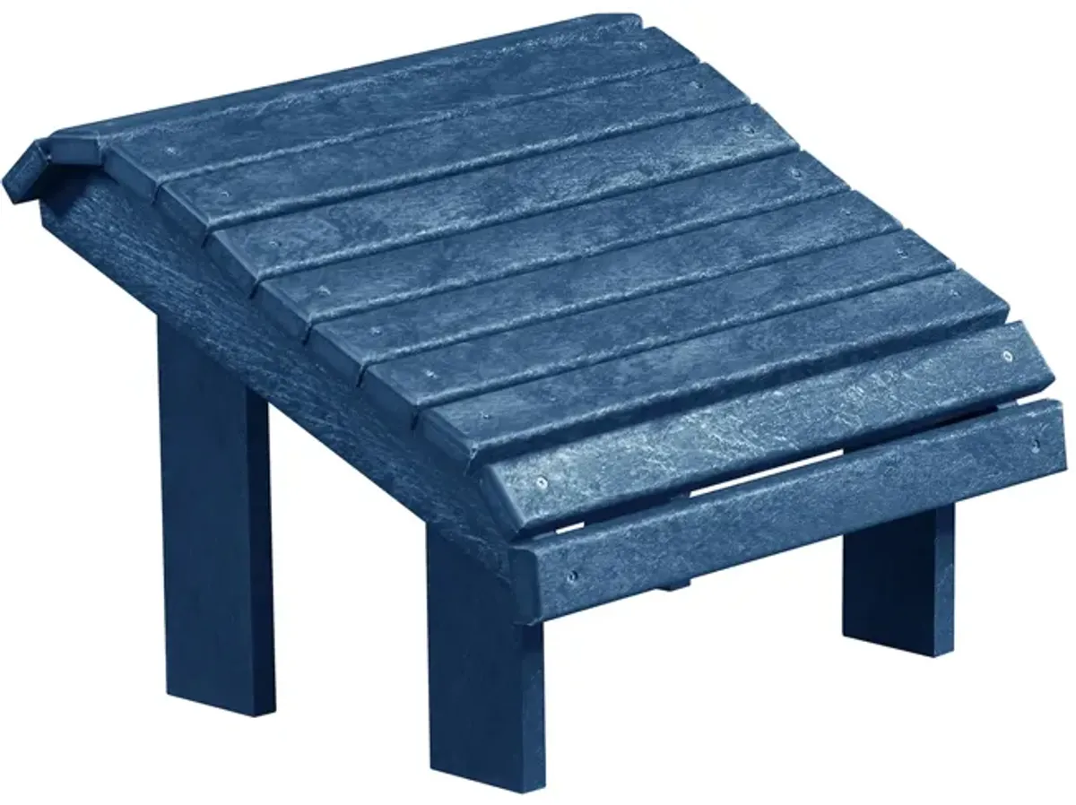 Capterra Casual Recycled Outdoor Premium Adirondack Footstool in Pacific Blue by C.R. Plastic Products