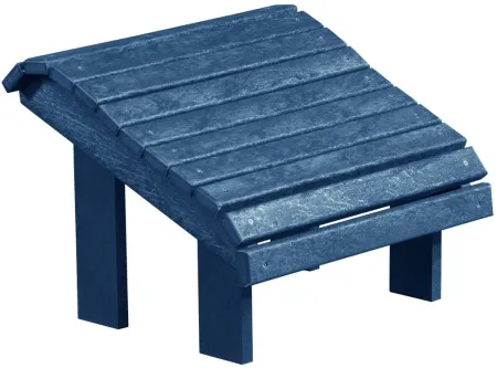 Capterra Casual Recycled Outdoor Premium Adirondack Footstool in Pacific Blue by C.R. Plastic Products