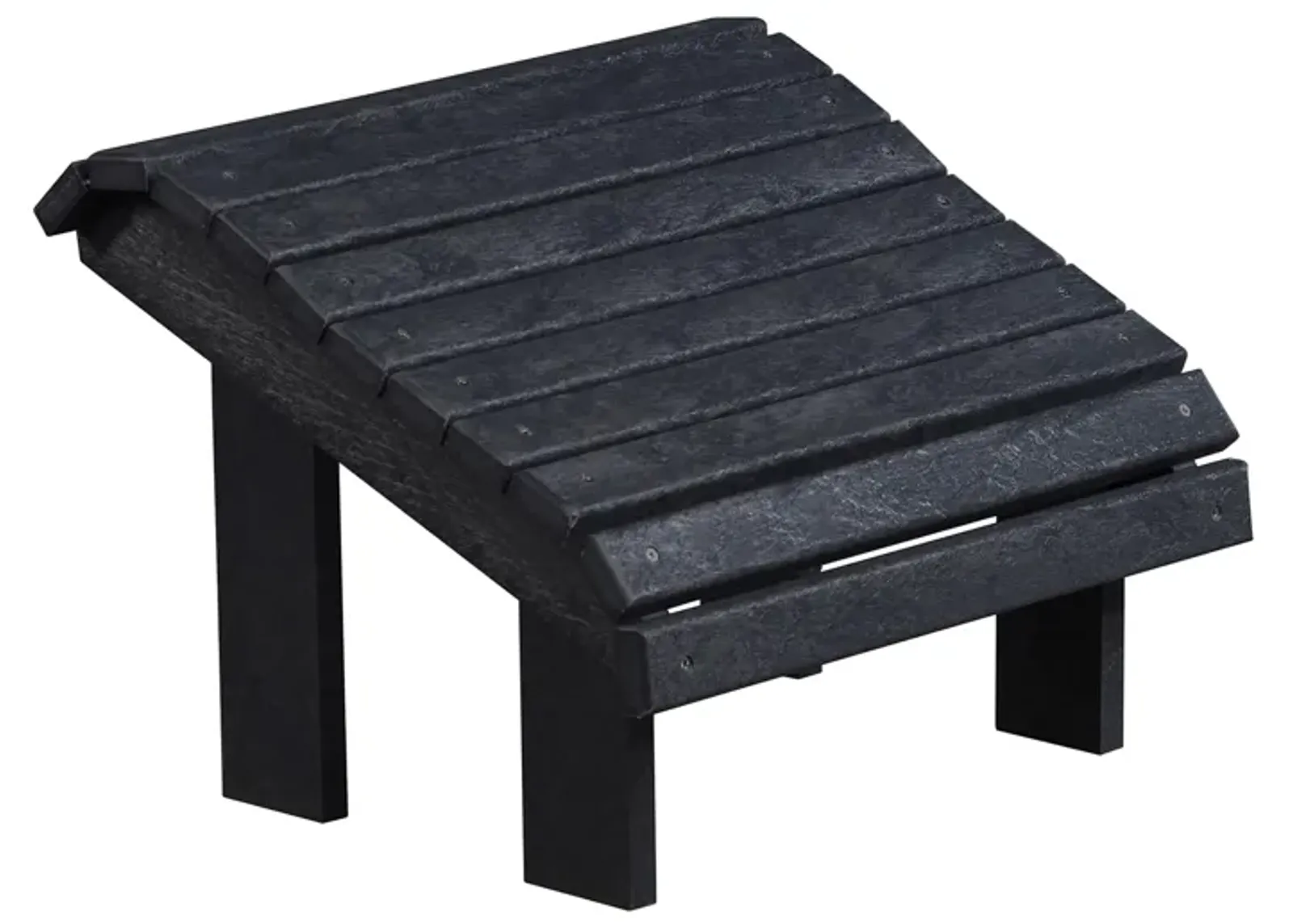 Capterra Casual Recycled Outdoor Premium Adirondack Footstool in Onyx by C.R. Plastic Products