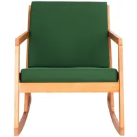 Kipnuk Rocking Chair in Natural / Green by Safavieh