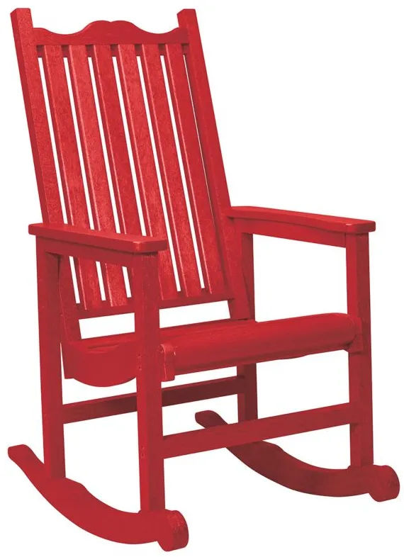 Generation Recycled Outdoor Rocking Chair in Red by C.R. Plastic Products