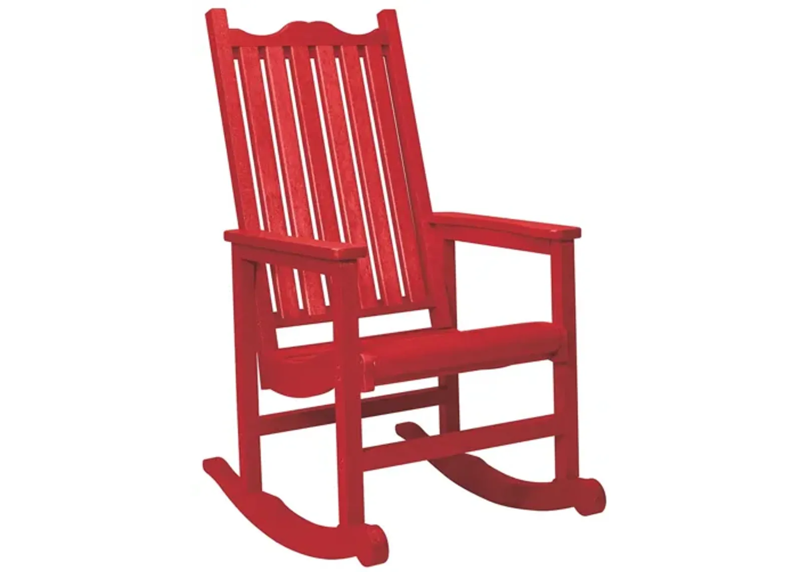 Generation Recycled Outdoor Rocking Chair in Red by C.R. Plastic Products