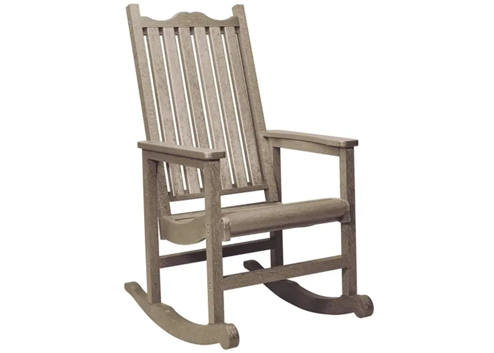 Generation Recycled Outdoor Rocking Chair in Beige by C.R. Plastic Products