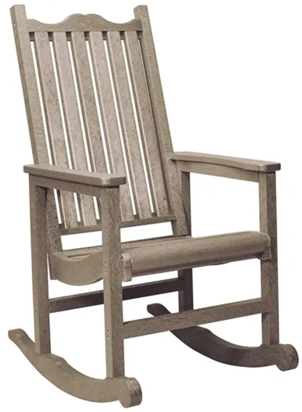 Generation Recycled Outdoor Rocking Chair in Beige by C.R. Plastic Products