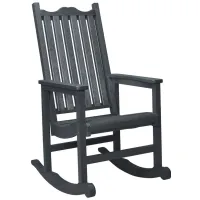 Generation Recycled Outdoor Rocking Chair in Slate Gray by C.R. Plastic Products