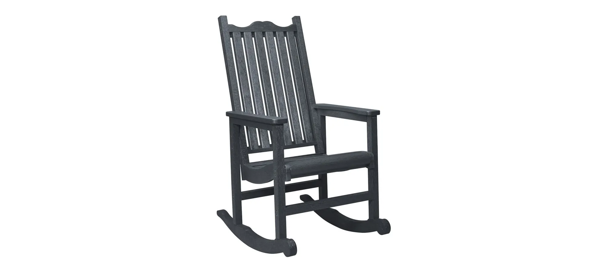 Generation Recycled Outdoor Rocking Chair in Slate Gray by C.R. Plastic Products