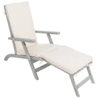 Piscataway Lounge Chair in Gray / Beige by Safavieh