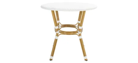 Nuca Outdoor Accent Table in Beige by Safavieh