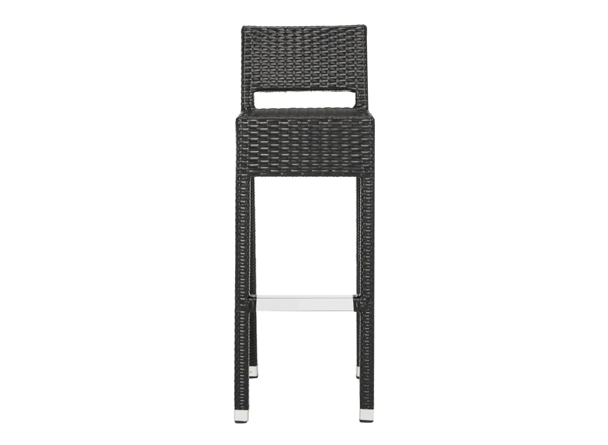 Renzo Outdoor Bar Stool in Faye Ash by Safavieh