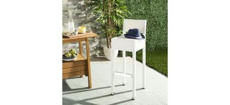 Renzo Outdoor Bar Stool in Charcoal by Safavieh