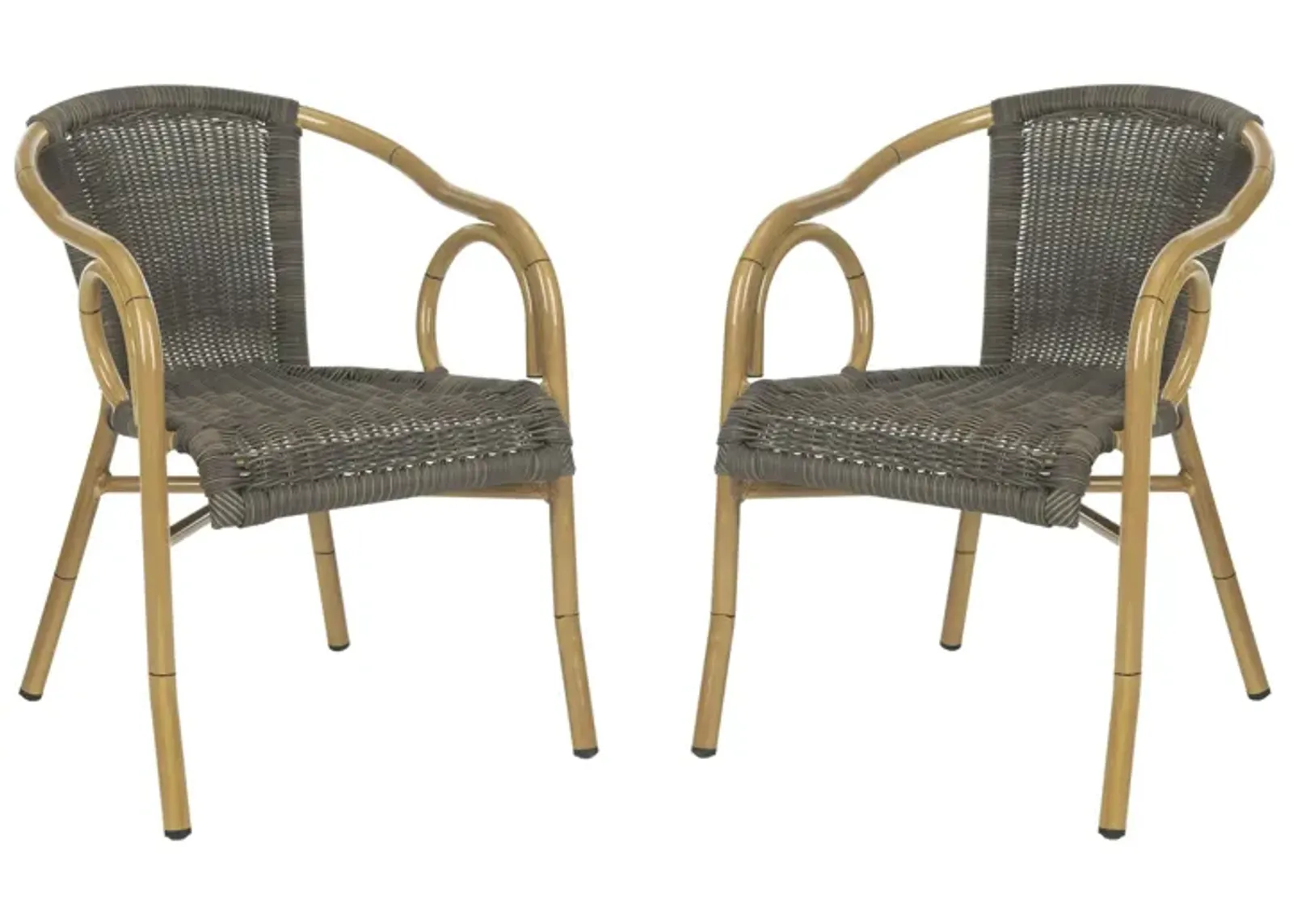 Ransin Outdoor Arm Chair - Set of 2 in Stone Gray by Safavieh