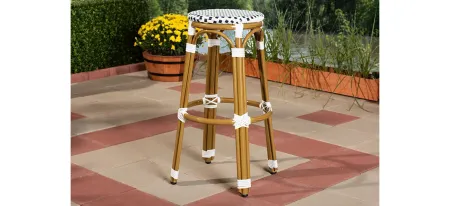 Joelle Outdoor Stackable Bistro Bar Stool in Taupe by Wholesale Interiors