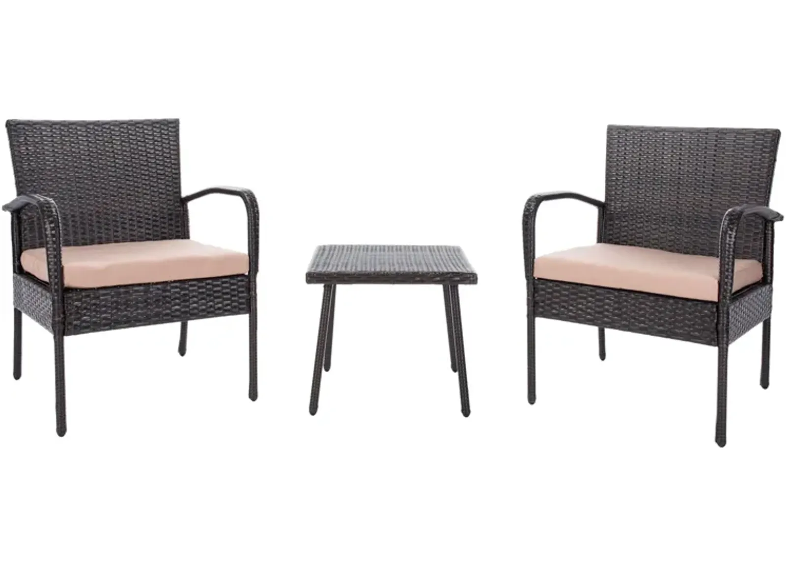 Gallo 3-pc. Patio Set in Black by Safavieh