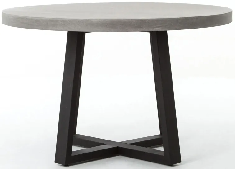 Blithe Round Outdoor Dining Table in Light Gray by Four Hands