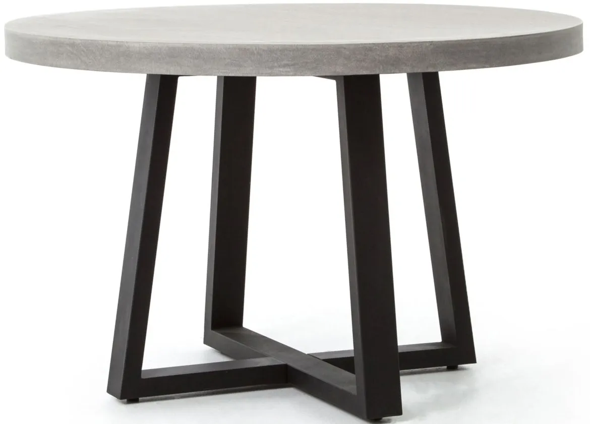 Blithe Round Outdoor Dining Table in Light Gray by Four Hands