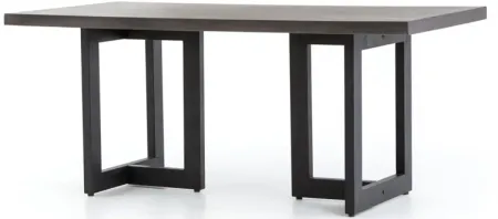 Judith Outdoor Dining Table in Black Lavastone by Four Hands