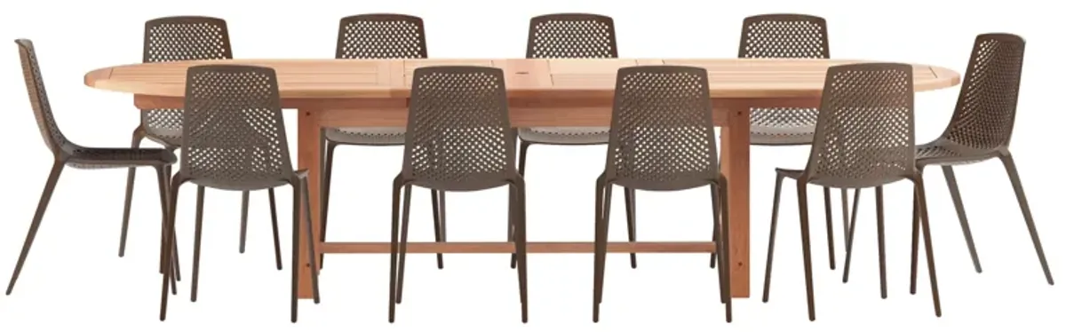 Amazonia 11-pc. Outdoor Oval Patio Dining Set