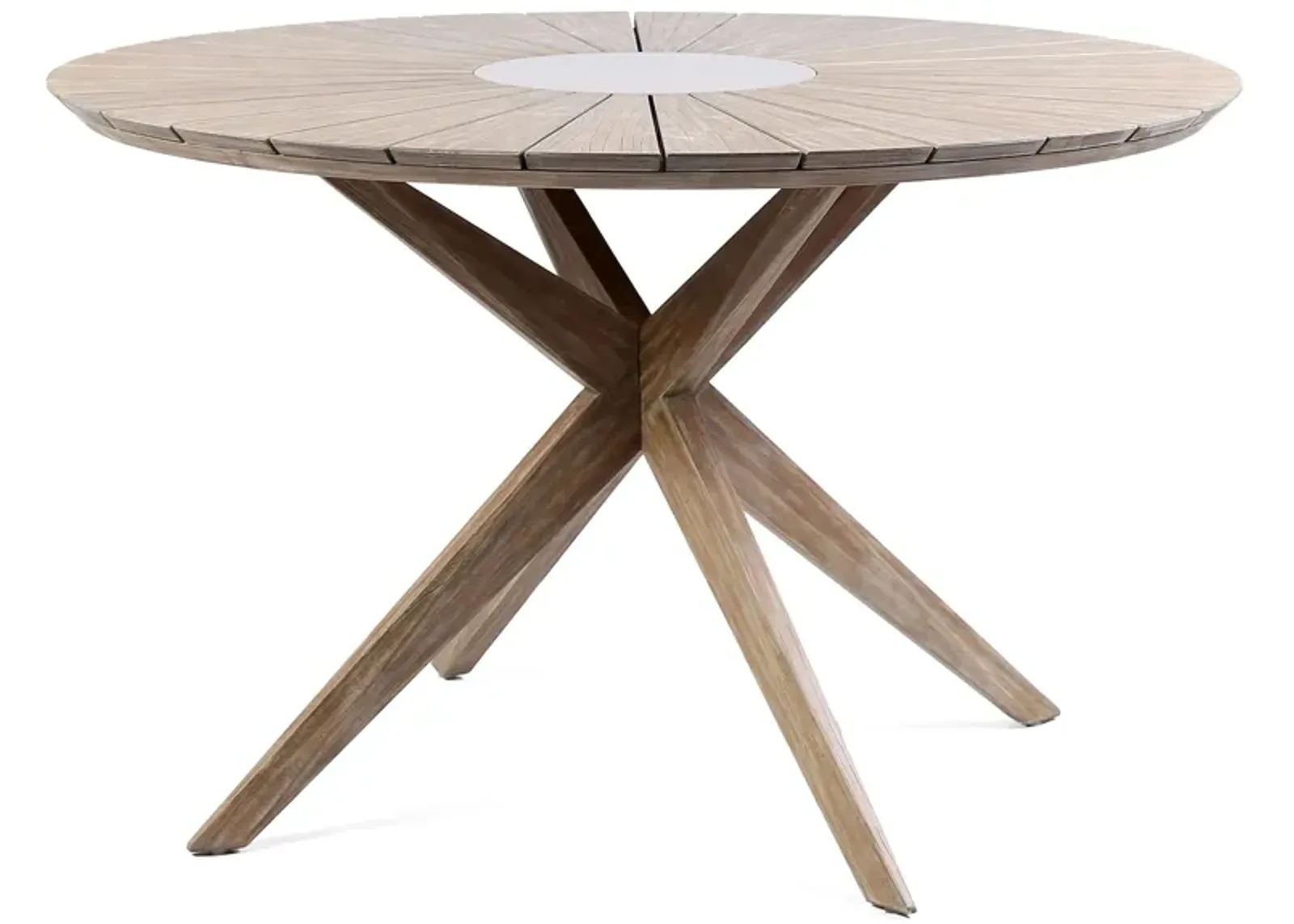 Oasis Outdoor Round Dining Table in Gray by Armen Living