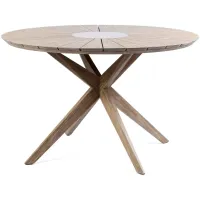 Oasis Outdoor Round Dining Table in Light by Armen Living