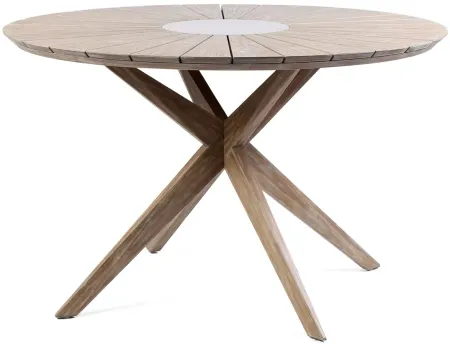 Oasis Outdoor Round Dining Table in Gray by Armen Living