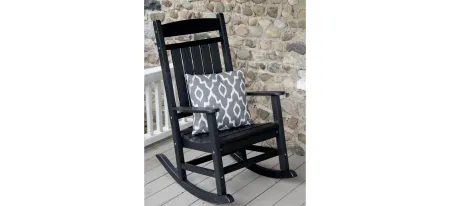 Icon Outdoor Classic Rocker in Natural / Black by DUROGREEN OUTDOOR