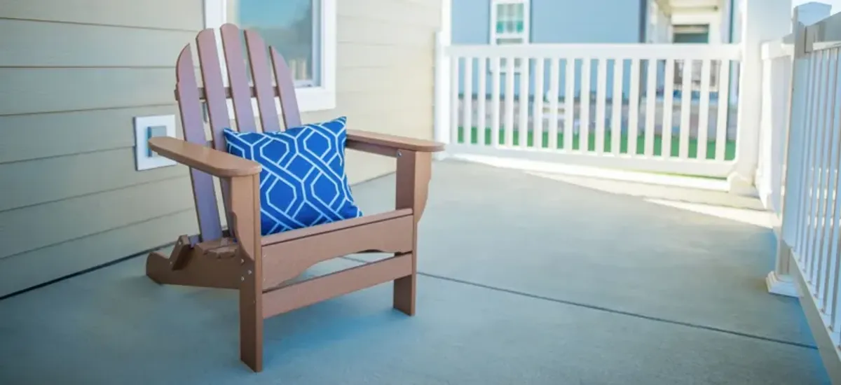 Icon Static Adirondack Chair in "Teak" by DUROGREEN OUTDOOR