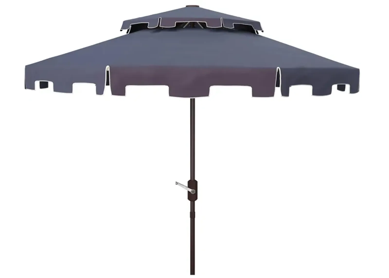 Burton 9 ft Double Top Market Umbrella in Natural by Safavieh