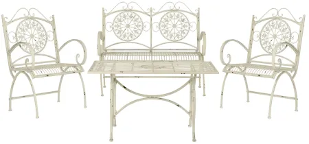 Embry 4-pc. Patio Set in Antique White by Safavieh