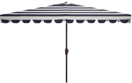 Lavinia Outdoor 6.5 X 10 ft Rect Crank Umbrella in Ash Gray by Safavieh