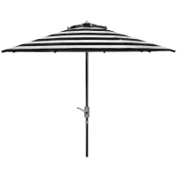 Marcie Outdoor UV Resistant Fashion Line 9 ft Auto Tilt Umbrella in Navy by Safavieh