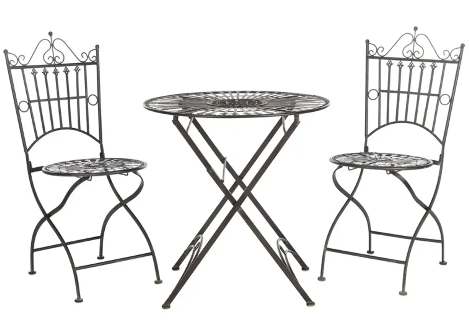 Ryder 3-pc. Outdoor Dining Set in Black by Safavieh