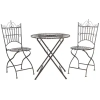 Ryder 3-pc. Outdoor Dining Set in Black by Safavieh