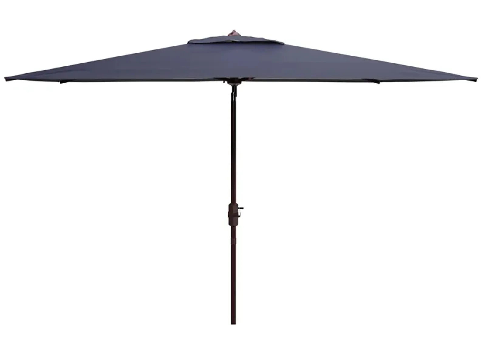 Shay Outdoor 6.5 X 10 ft Rectangular Crank Umbrella in Beach House Blue by Safavieh