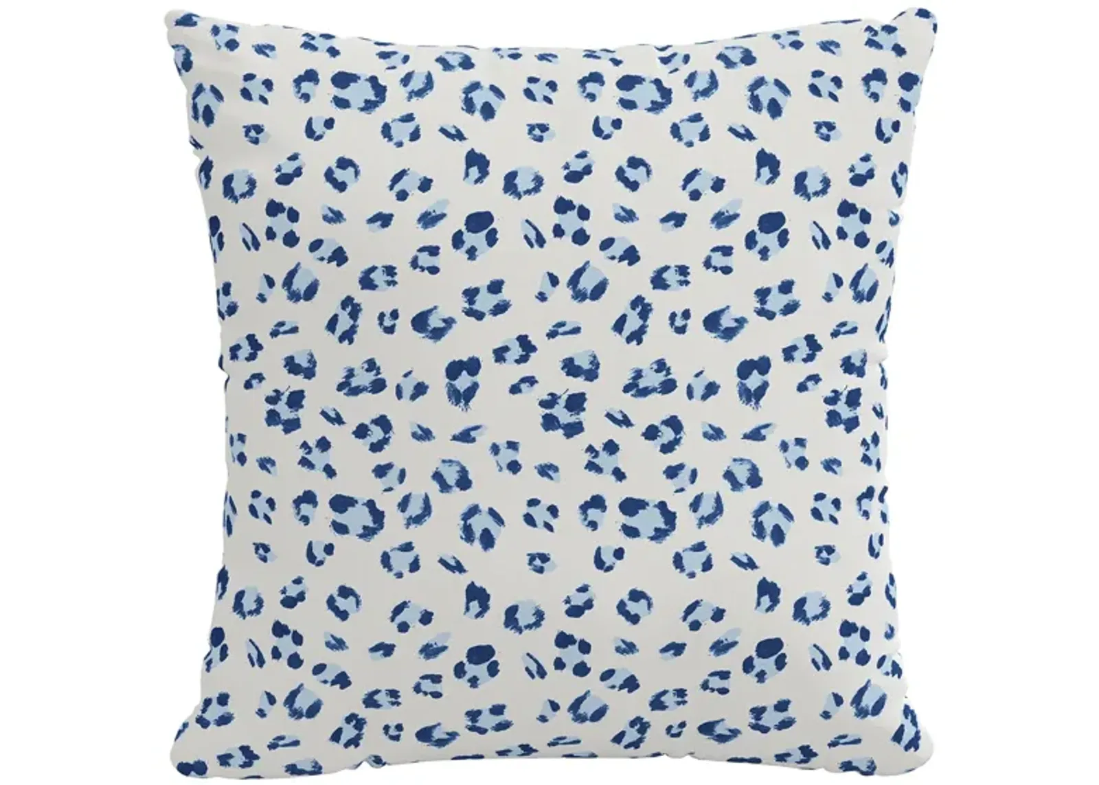 20" Outdoor Brush Cheetah Pillow in Brush Cheetah Sm Blue by Skyline