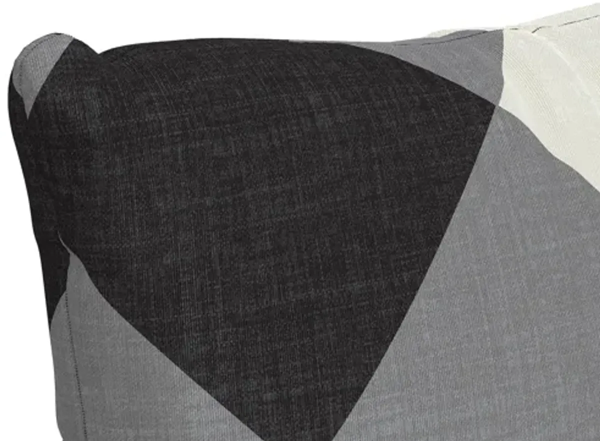 22" Outdoor Diamond Check Pillow