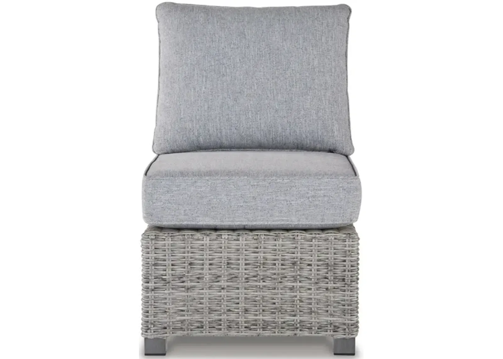 Naples Beach Armless Chair in Light Gray by Ashley Furniture