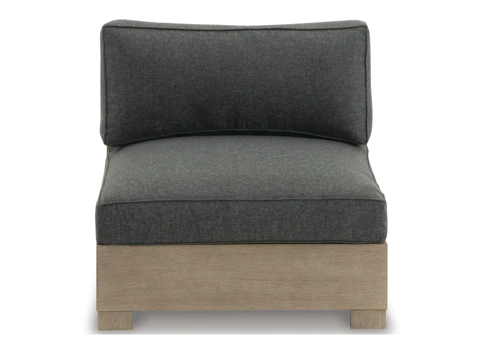 Citrine Park Armless Chair in Dark Gray/Beige by Ashley Furniture