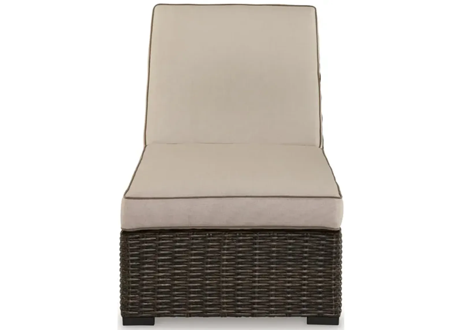 Coastline Bay Outdoor Chaise Lounge in Brown/Beige by Ashley Furniture