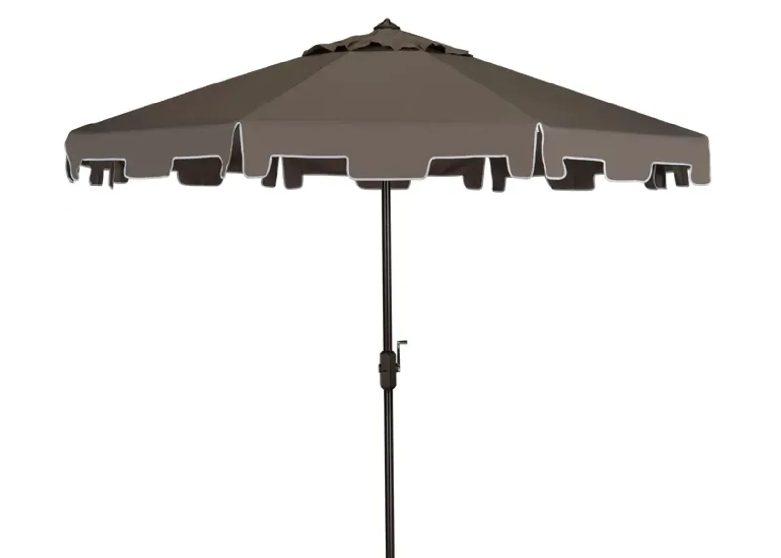 Zimmerman 9' Outdoor Market Umbrella in Gray by Safavieh