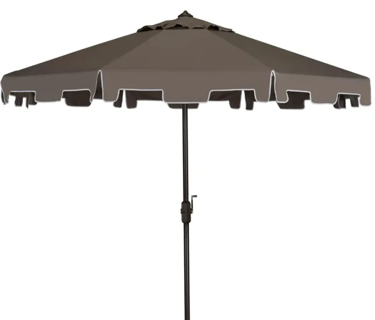 Zimmerman 9' Outdoor Market Umbrella in Gray by Safavieh