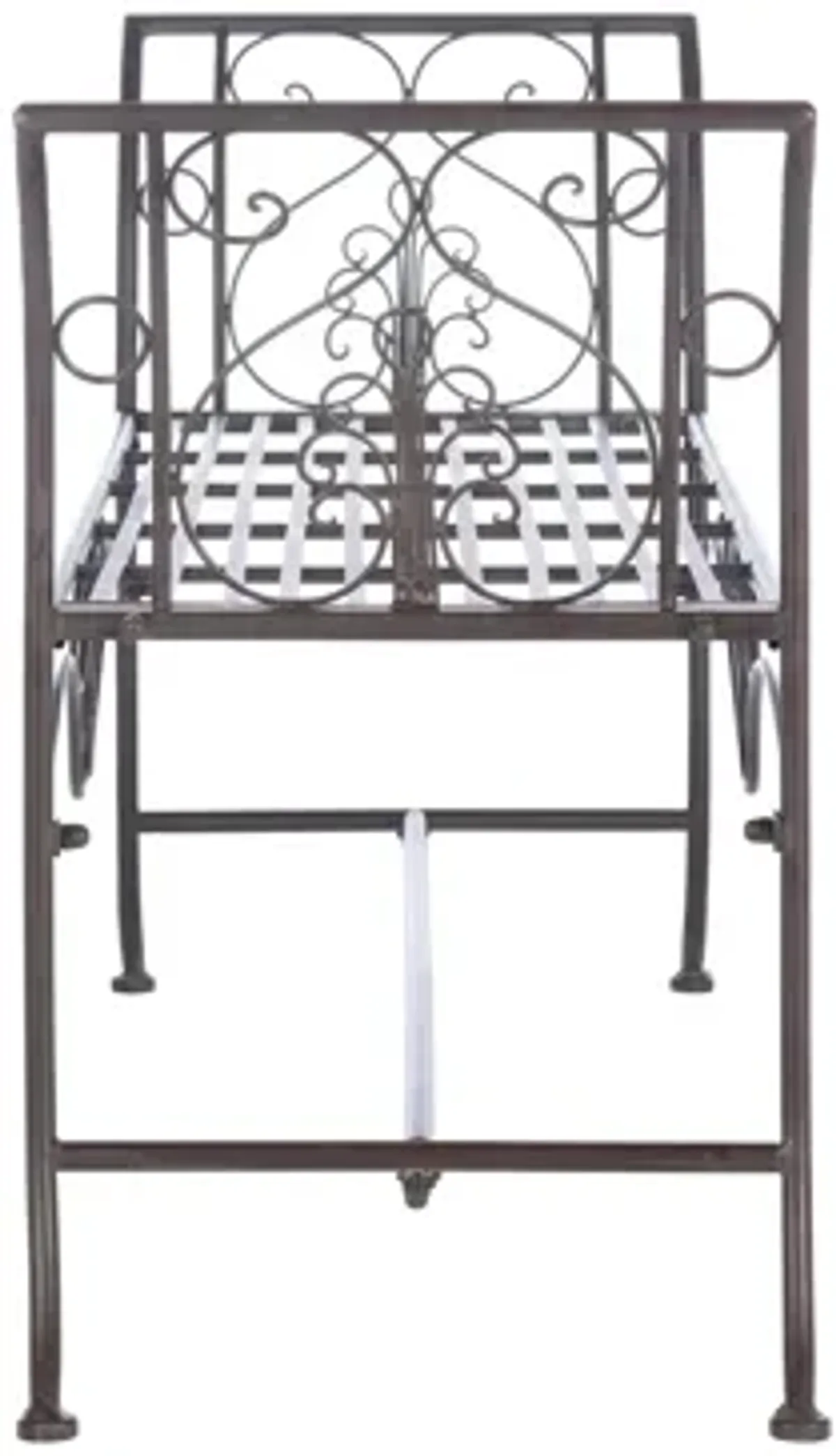 Viora Outdoor Wrought Iron Garden Bench