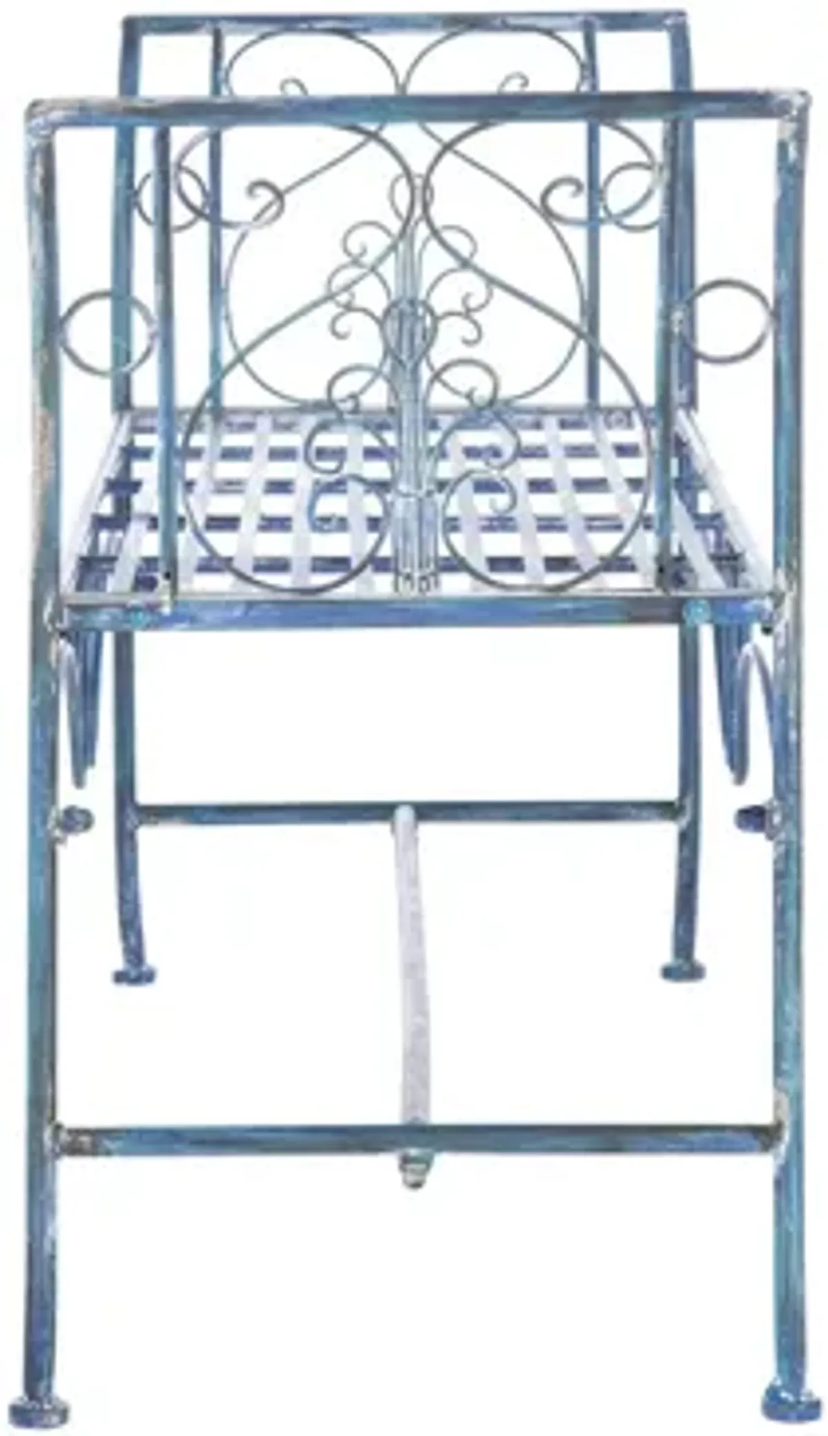 Viora Outdoor Wrought Iron Garden Bench