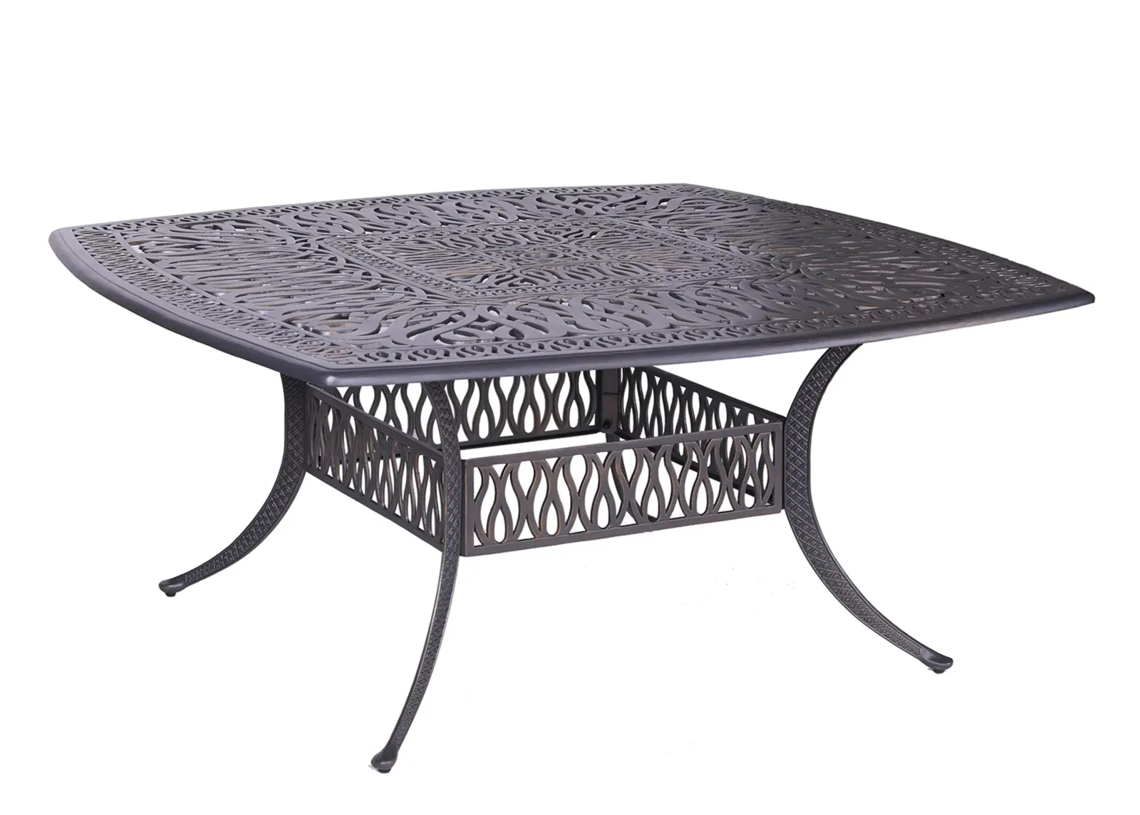 Geneva Outdoor Square Dining Table in Metal by Bellanest