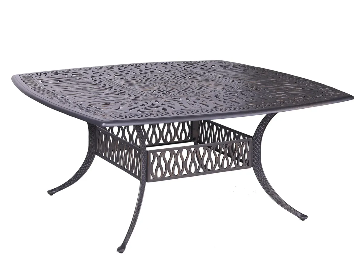 Geneva Outdoor Square Dining Table in Metal by Bellanest