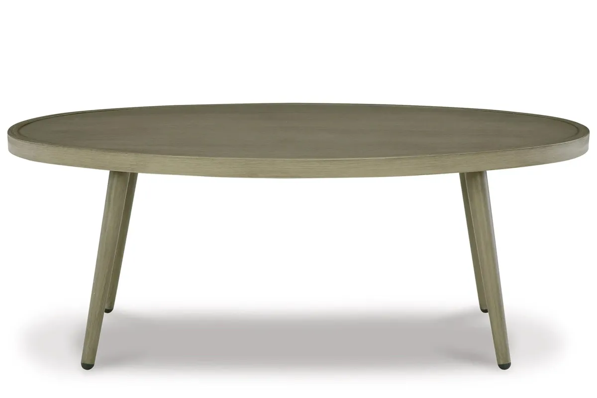 Swiss Valley Outdoor Coffee Table in Beige by Ashley Furniture